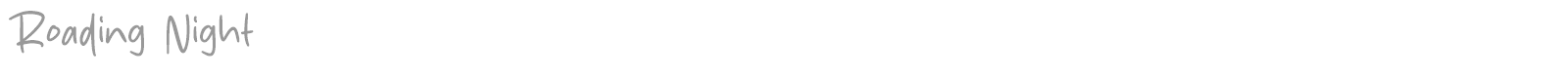 Roading Night font preview